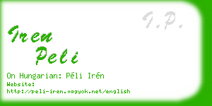 iren peli business card